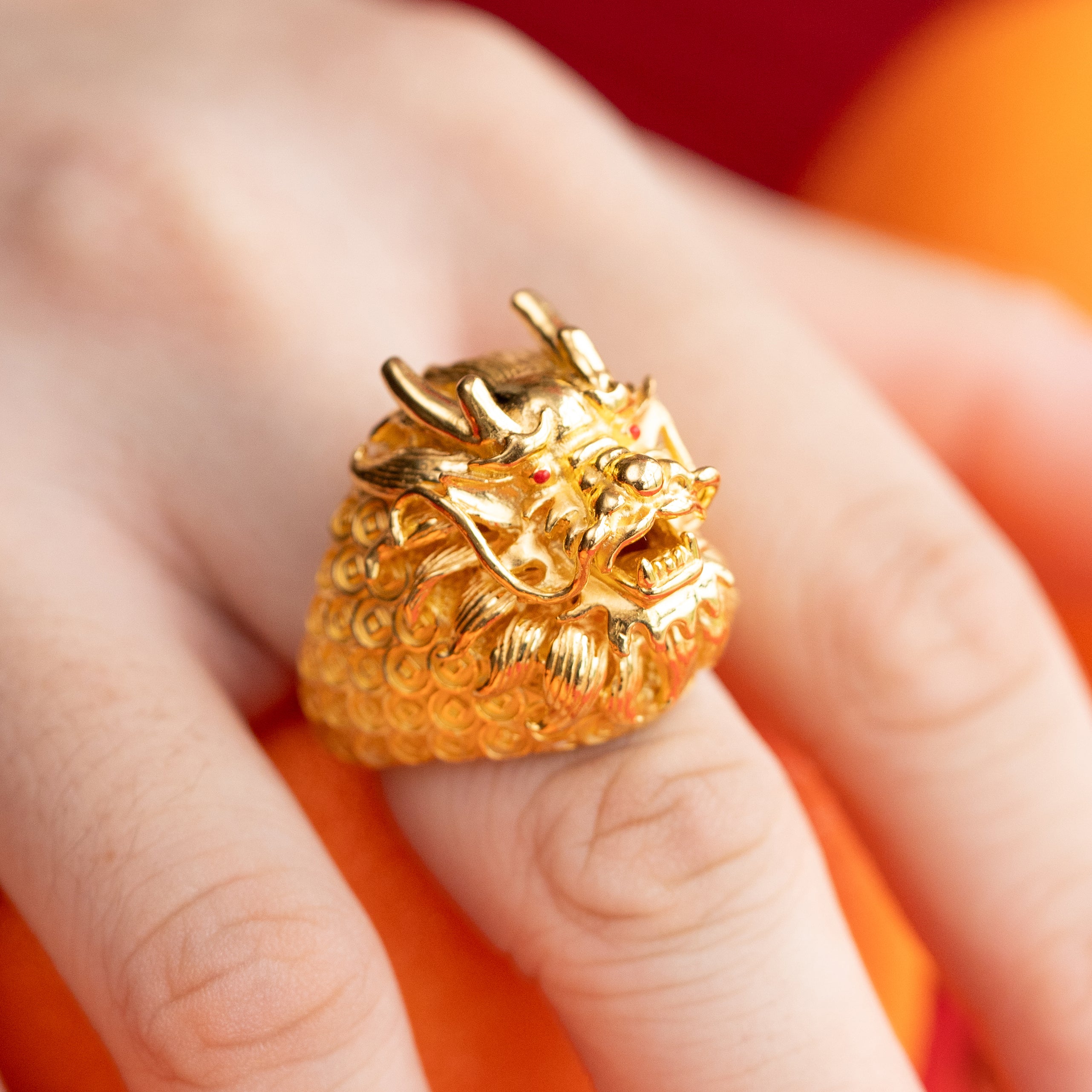 916/22k Auspicious Dragon Prosperity Ring – Poh Kong