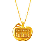 Auspicious Apple Abacus Pendant