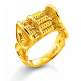 Auspicious Golden Abacus Ring