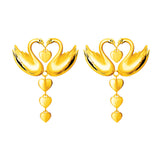 Happy Love Affectionate Swans Earrings