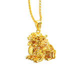 Auspicious Golden Pixiu Pendant