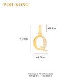 POH KONG 835/20K Yellow Gold Diamond Pendant Alphabet Q