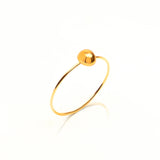 916/22K Yellow Gold Round Mini Ring