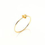 916/22K Yellow Gold Heart Mini Ring