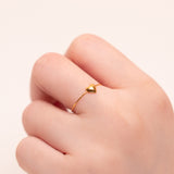 916/22K Yellow Gold Heart Mini Ring