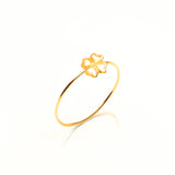 916/22K Yellow Gold Clover Mini Ring