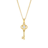 750/18K Yellow Gold Key Pendant