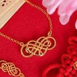 Happy Love Intertwined Hearts Necklace