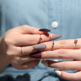 Colored Stone Mini Ring