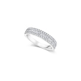 750/18k White Gold Diamond Ring