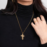 916/22k Yellow Gold Cross Pendant