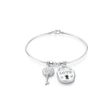 375/9k White Gold Key and Lock Bangle