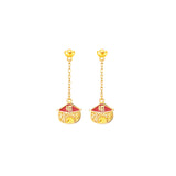916/22k Auspicious Abundance of Gold Earrings 黄金满屋 耳环