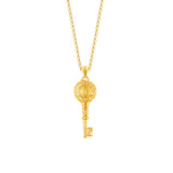 916/22k Auspicious Key of Wealth Pendant