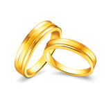 Love Collection Yellow Gold Couple Ring