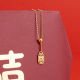 POH KONG 916/22K Yellow Gold Happy Love Endless Happiness Necklace