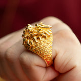 916/22k Auspicious Dragon Prosperity Ring