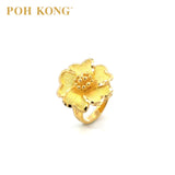 POH KONG 916/22K Yellow Gold Anggun Gold Border Bunga Raya Ring