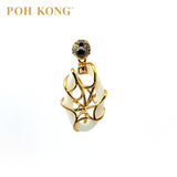 POH KONG 916/22K Gold Tranz Spider With White Agate Pendant