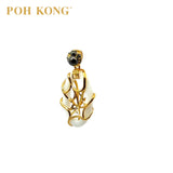 POH KONG 916/22K Gold Tranz Spider With White Agate Pendant