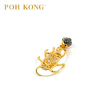 POH KONG 916/22K Gold Tranz Spider With White Agate Pendant