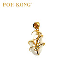 POH KONG 916/22K Gold Tranz Spider With White Agate Pendant