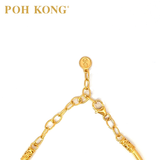 POH KONG 916/22K Yellow Gold Happy Love Endless Happiness Bangle