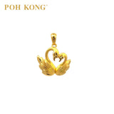 POH KONG 916/22K Yellow Gold Happy Love Swans In Love Pendant (2018)