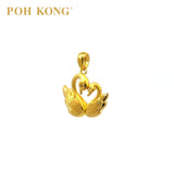 POH KONG 916/22K Yellow Gold Happy Love Swans In Love Pendant (2018)