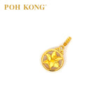 POH KONG 916/22K Gold Happy Love Lily Pendant