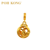 POH KONG 916/22K Gold Happy Love Double Love Pendant