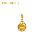 POH KONG 916/22K Gold Happy Love Lily Pendant