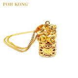 POH KONG 916/22K Emas Kuning Bertuah Penjaga Fortune Loket Pixiu