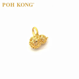 POH KONG 916/22K Emas Kuning Bertuah 3D Loket Feng Shui