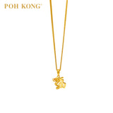 POH KONG 916/22K Yellow Gold Auspicious Golden Dragon Blessings Pendant