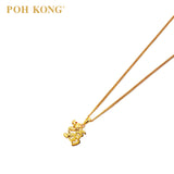 POH KONG 916/22K Yellow Gold Auspicious Golden Dragon Blessings Pendant