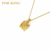 POH KONG 916/22K Kalung Rejeki Klasik Emas Kuning Bertuah 'CAI'