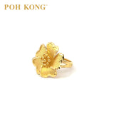 POH KONG 916/22K Yellow Gold Anggun Gold Border Bunga Raya Ring