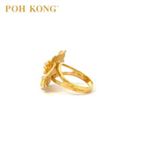 POH KONG 916/22K Yellow Gold Anggun Gold Border Bunga Raya Ring