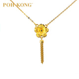 POH KONG 916/22K Kuning Emas Anggun Bunga Alamanda Kalung 2019