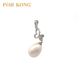 POH KONG 375/9K White Gold Butterfly Pearl Pendant