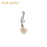 POH KONG 375/9K White Gold Butterfly Pearl Pendant