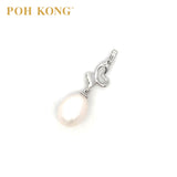 POH KONG 375/9K White Gold Butterfly Pearl Pendant