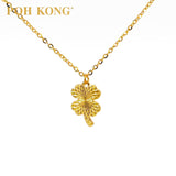 POH KONG 916/24K Gold Clover Leaf Chain Necklace