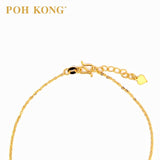 POH KONG 916/24K Gold Clover Leaf Chain Necklace