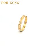 Mesin POH KONG 916/22K Emas Kuning Diukir Cincin Rekaan Berbilang Lapis