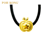 POH KONG 999/24K Yellow Gold Star & Apple Charm Pendant