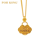 POH KONG 916/22K Yellow Gold Ruyi Abacus Pendant