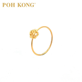 Cincin Mini Bayi POH KONG 916/22K Yellow Gold Blossoms