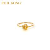 Cincin Mini Bayi POH KONG 916/22K Yellow Gold Blossoms